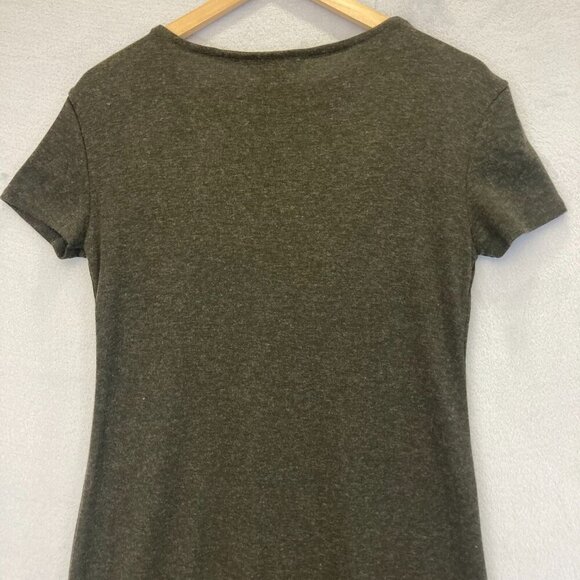 American Eagle Outfitters Long Maxi Wool Blend Dress Small S Brown Short Sleeve - Picture 13 of 13